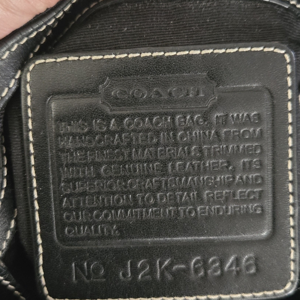 Coach Signature Canvas Shoulder Bag in Khaki/Black - Picture 7 of 9